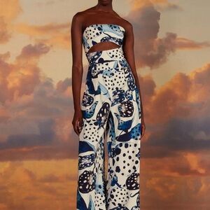 Off-White Mantas Strapless Maxi Jumpsuit